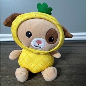 HugMe Brown Patch Puppy in Pineapple‎ Suit Plush